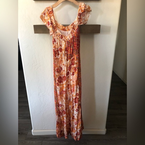 Free People|Carmen Jumpsuit,Boho floral wide leg jumpsuit-off the shoulders••• - Picture 8 of 15